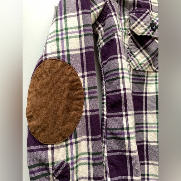 SUPERDRY super good purple plaid flannel - Picture 4 of 12